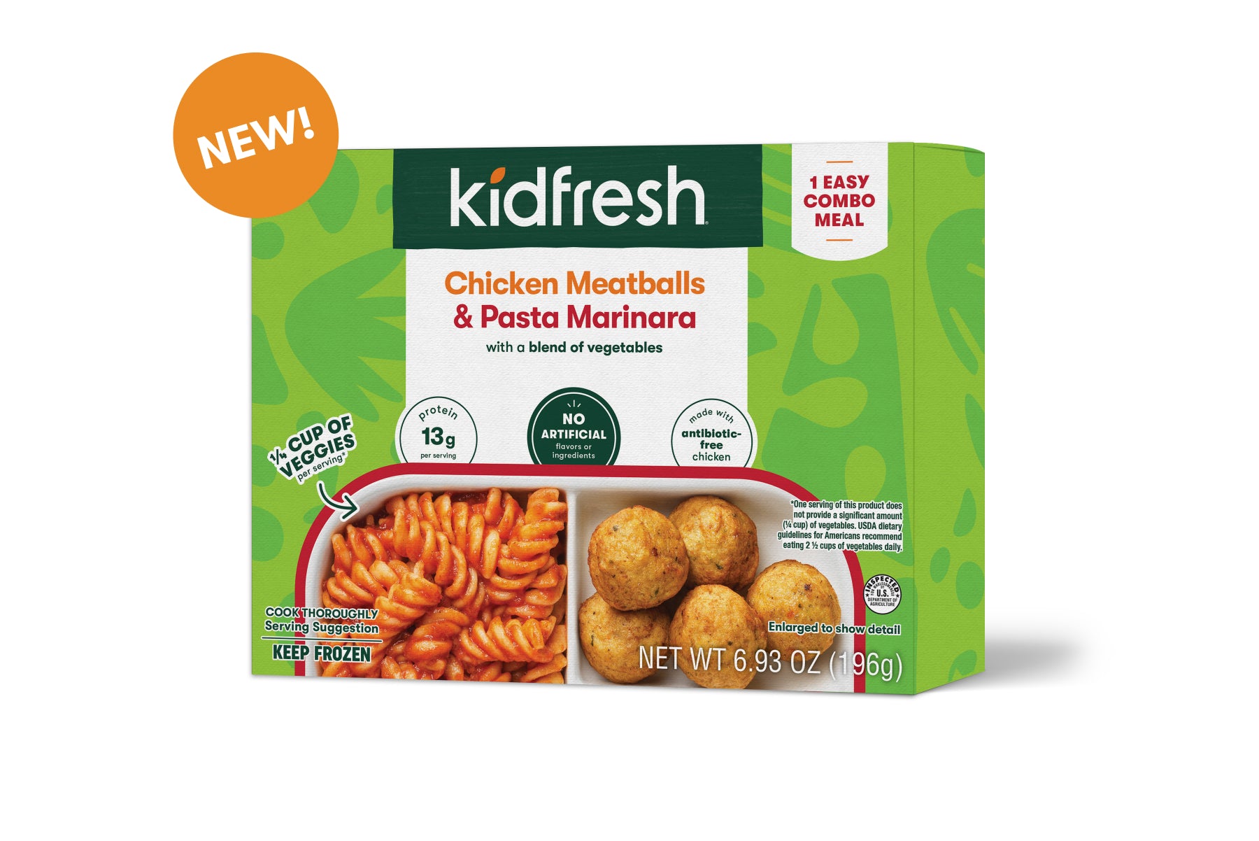 Chicken Meatballs & Pasta Marinara Kidfresh