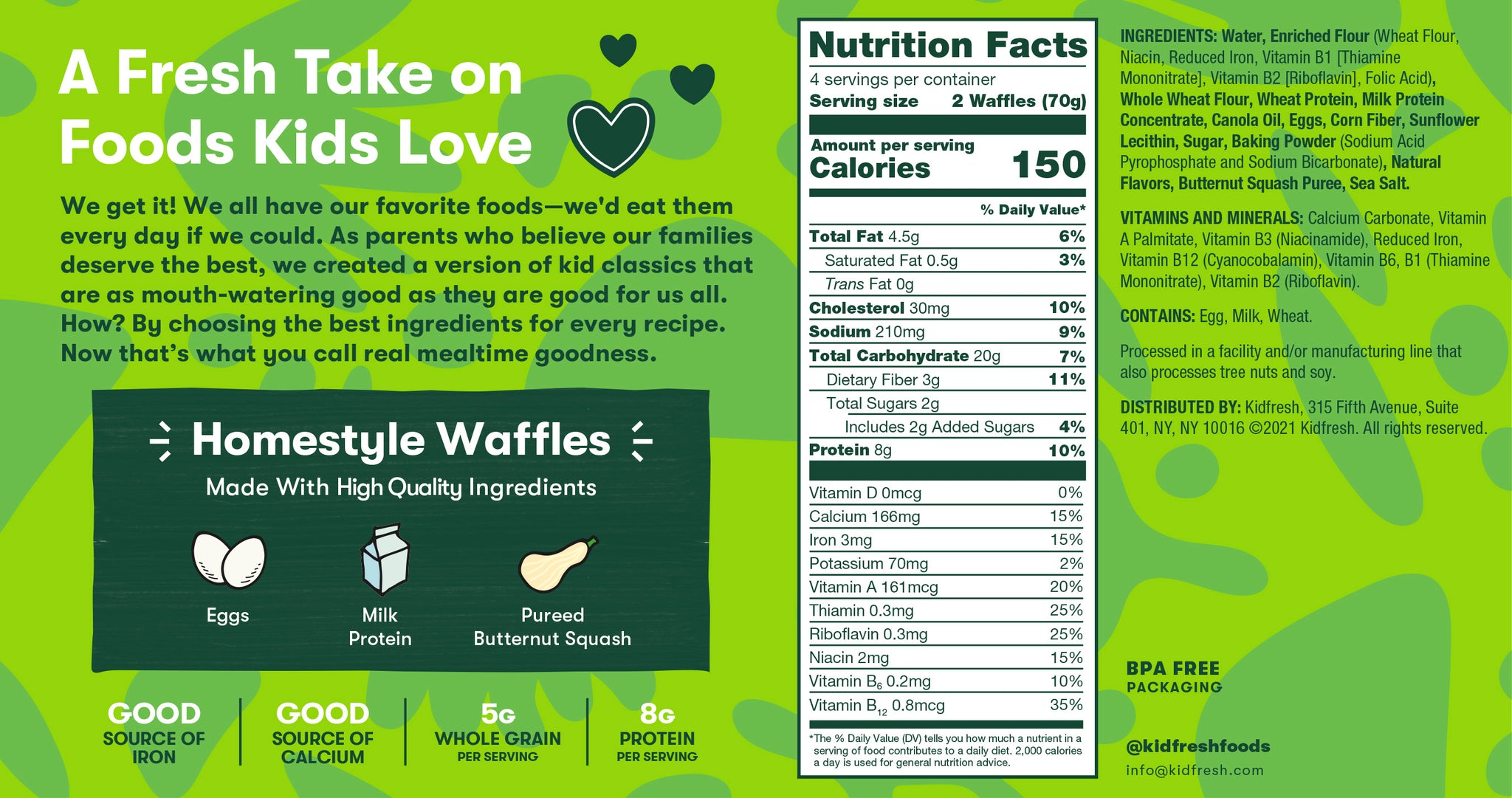 Homestyle Waffles Kidfresh